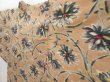 Photo2: 3201T06z410 Vintage Japanese Kimono Silk MEISEN HAORI Flower Light brown (2)