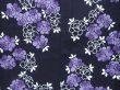 Photo5: 3202T08z540  Japanese Kimono Cotton YUKATA Flower Dark navy (5)