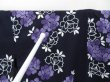 Photo8: 3202T08z540  Japanese Kimono Cotton YUKATA Flower Dark navy (8)