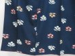 Photo4: 3202T09z930  Japanese Kimono Silk KOMON Flower Dark blue (4)