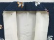 Photo7: 3202T09z930  Japanese Kimono Silk KOMON Flower Dark blue (7)