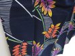 Photo3: 3202T11z510  Japanese Kimono Cotton YUKATA Leaf Dark navy (3)