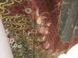 Photo3: 3203T01z1050  Japanese Kimono Silk TSUKESAGE Flowers Dark red (3)