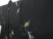 Photo2: 3203T02z560 Vintage Japanese Kimono Silk HAORI Leaf Black (2)