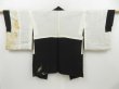 Photo7: 3203T02z560 Vintage Japanese Kimono Silk HAORI Leaf Black (7)