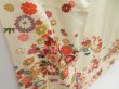 Photo3: 3203T08z740 Vintage Japanese Kimono Silk TSUKESAGE Flowers Off-white (3)