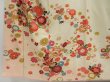 Photo5: 3203T08z740 Vintage Japanese Kimono Silk TSUKESAGE Flowers Off-white (5)