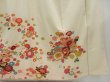 Photo6: 3203T08z740 Vintage Japanese Kimono Silk TSUKESAGE Flowers Off-white (6)