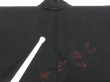 Photo5: 3203T09z520 Vintage Japanese Kimono Silk HAORI Flower Black (5)