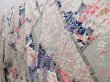 Photo2: 3203T13z1020  Japanese Kimono Silk FURISODE Peony Off-white (2)