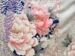 Photo8: 3203T13z1020  Japanese Kimono Silk FURISODE Peony Off-white (8)