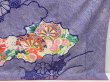 Photo6: 3210T07z1140  Japanese Kimono Silk FURISODE Peony 	Dark lavender (6)