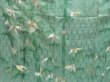 Photo7: 3210T08z850 Vintage Japanese Kimono Silk TSUKESAGE Bamboo Green (7)