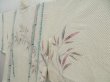 Photo2: 3210T11z550  Japanese Kimono Silk SHIBORI HAORI Bamboo Off-white (2)