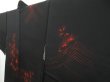 Photo2: 3210T12z590 Vintage Japanese Kimono Silk HAORI Pine Black (2)