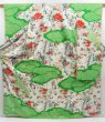 Photo1: 3217T02z1090 Vintage Japanese Kimono Silk FURISODE Peony Off-white (1)