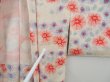 Photo6: 3217T09z480  Japanese Kimono Silk SHIBORI HAORI Flowers Off-white (6)