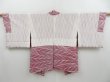 Photo6: 3217T10z510  Japanese Kimono Silk HAORI  Dark pink (6)