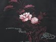 Photo4: 3223T03z570 Vintage Japanese Kimono Silk HAORI Flowers Black (4)