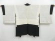 Photo7: 3223T10z590 Vintage Japanese Kimono Silk HAORI Flower Black Embro (7)