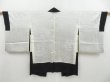 Photo6: 3228T02z470  Japanese Kimono Silk HAORI Flower Black (6)