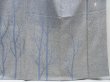 Photo6: 3228T08z990  Japanese Kimono Silk Artist work TSUKESAGE Grove Gray (6)