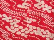 Photo3: 3305T10z560 Antique Japanese Kimono Silk JUBAN Chrysanthemum Red (3)