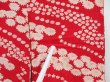 Photo6: 3305T10z560 Antique Japanese Kimono Silk JUBAN Chrysanthemum Red (6)