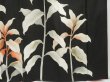 Photo6: 3311T02z1000 Vintage Japanese Kimono Silk TSUKESAGE Leaf Black (6)