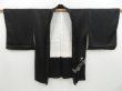 Photo5: 3311T03z630  Japanese Kimono Silk HAORI Folding fan Black (5)