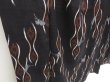 Photo3: 3311T08z440 Antique Japanese Kimono Silk KOMON Flower Dark brown (3)