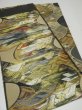 Photo7: 1E02z180  Japanese Kimono Silk Obi FABRIC material Stream 52.8x11.8 (7)