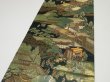 Photo3: 1E01z180  Japanese Kimono Silk Obi FABRIC material Heian scenery 52.8x12.2 (3)