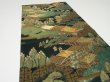 Photo4: 1E01z180  Japanese Kimono Silk Obi FABRIC material Heian scenery 52.8x12.2 (4)