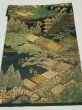 Photo1: 1E03z60  Japanese Kimono Silk Obi FABRIC material Heian scenery 16.5x12.2 (1)