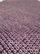 Photo1: 4A01z50  Japanese Kimono Silk  FABRIC Shibori Dull grape 38.6x13.4 (1)