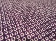 Photo4: 4A01z50  Japanese Kimono Silk  FABRIC Shibori Dull grape 38.6x13.4 (4)