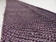 Photo5: 4A08z50  Japanese Kimono Silk  FABRIC Shibori Dull grape 60.6x5.9 (5)