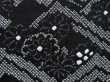 Photo4: 3312T05z590  Japanese Kimono Silk SHIBORI HAORI Wave Black (4)