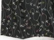 Photo4: 3312T08z920 Vintage Japanese Kimono Silk KOMON Flower Black (4)