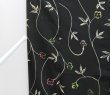 Photo7: 3312T08z920 Vintage Japanese Kimono Silk KOMON Flower Black (7)