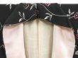 Photo8: 3312T08z920 Vintage Japanese Kimono Silk KOMON Flower Black (8)