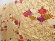 Photo2: 3312T09z750  Japanese Kimono Silk KOMON Chrysanthemum Dark champagne (2)