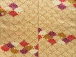 Photo5: 3312T09z750  Japanese Kimono Silk KOMON Chrysanthemum Dark champagne (5)