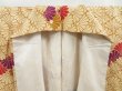 Photo7: 3312T09z750  Japanese Kimono Silk KOMON Chrysanthemum Dark champagne (7)