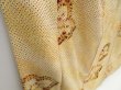 Photo3: 3312T10z950  Japanese Kimono Silk SHIBORI KOMON Flower Light yellow (3)