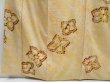 Photo5: 3312T10z950  Japanese Kimono Silk SHIBORI KOMON Flower Light yellow (5)