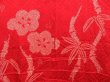 Photo3: 3312T12z580 Vintage Japanese Kimono Silk JUBAN Plum blossom Red (3)