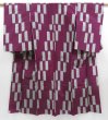 Photo1: 3313T10z320 Vintage Japanese Kimono Silk HITOE KOMON Kasuri Purple (1)