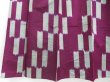 Photo4: 3313T10z320 Vintage Japanese Kimono Silk HITOE KOMON Kasuri Purple (4)